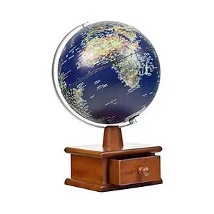 Globe Terrestre Original - Boîte De Rangement En Bois