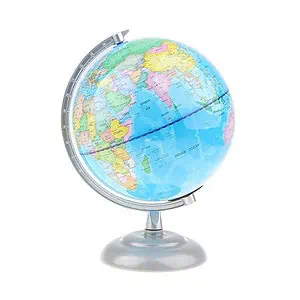 Globe Terrestre Lumineux (Support Argent)