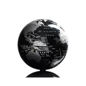 Globe Terrestre Design - (Noir / Argent)