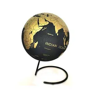 Globe Terrestre Liege - Noir & Or (35 Cm)