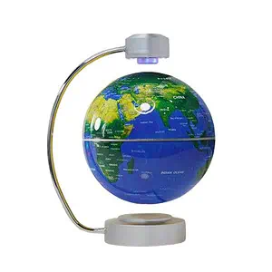 Globe Terrestre Magnétique - Support Fin (Sphère Bleue)