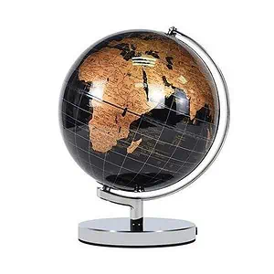 Globe Terrestre Metal Chromé (Noir & Cuivre)