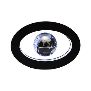 Globe Terrestre Magnétique - Support Ovale (Sphère Noire)