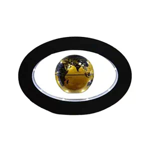 Globe Terrestre Magnétique - Support Ovale (Sphère Or)