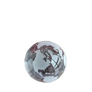 Mini Globe Terrestre En Verre - Gravé Au Laser