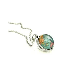 Globe Terrestre Vintage Pendentif